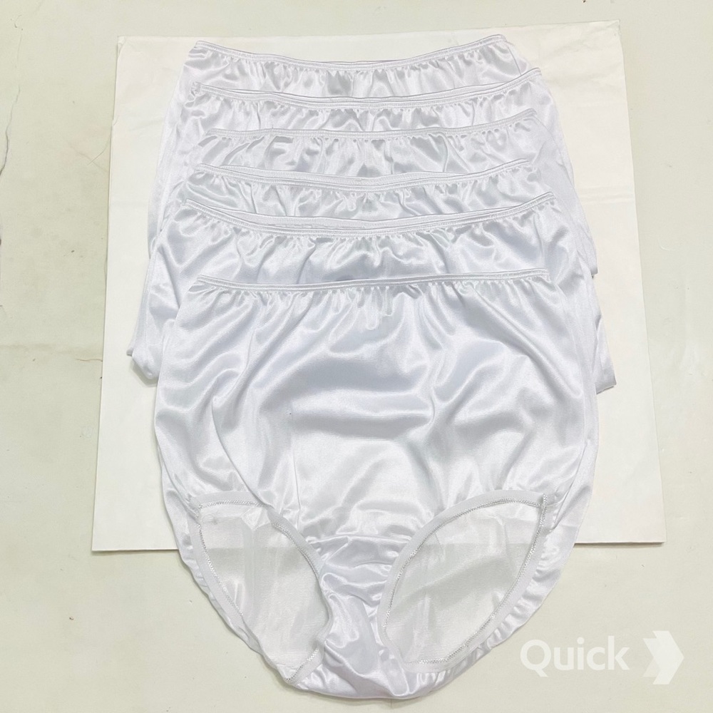 New 6 pc Smart Fit White Solid Vintage Briefs